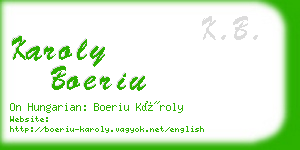 karoly boeriu business card